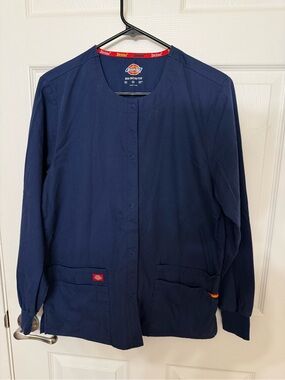 Dickies Navy Collarless Utility/Scrubs Jacket